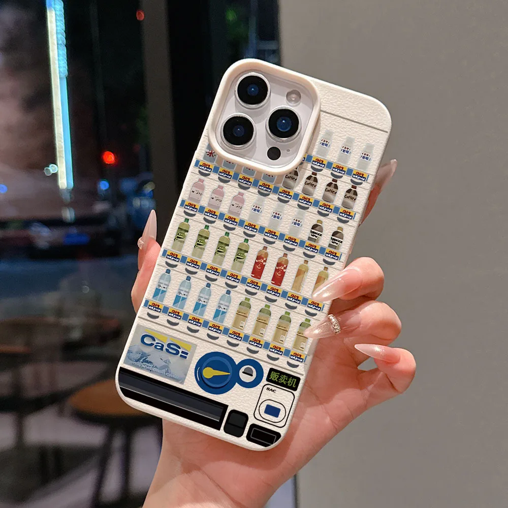 Vending Machine Lichee leather pattern Phone Case For Samsung A57 A36 A26 A07 A55 A35 A16 A06 A54 A34 A25 A24 A15 A14 A05S 4G 5G