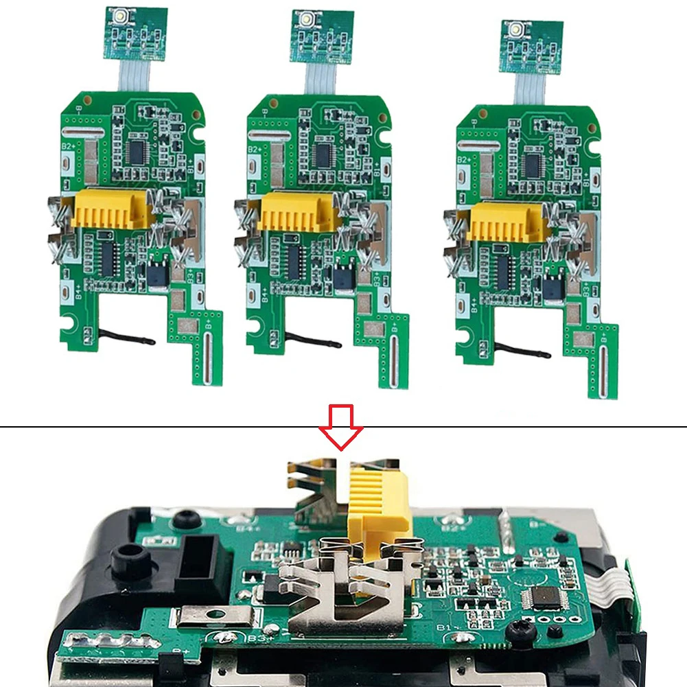 

3 шт., защитная печатная плата BL1830 для зарядки аккумулятора 18 в, индикатор питания, аксессуары для электроинструмента, печатная плата
