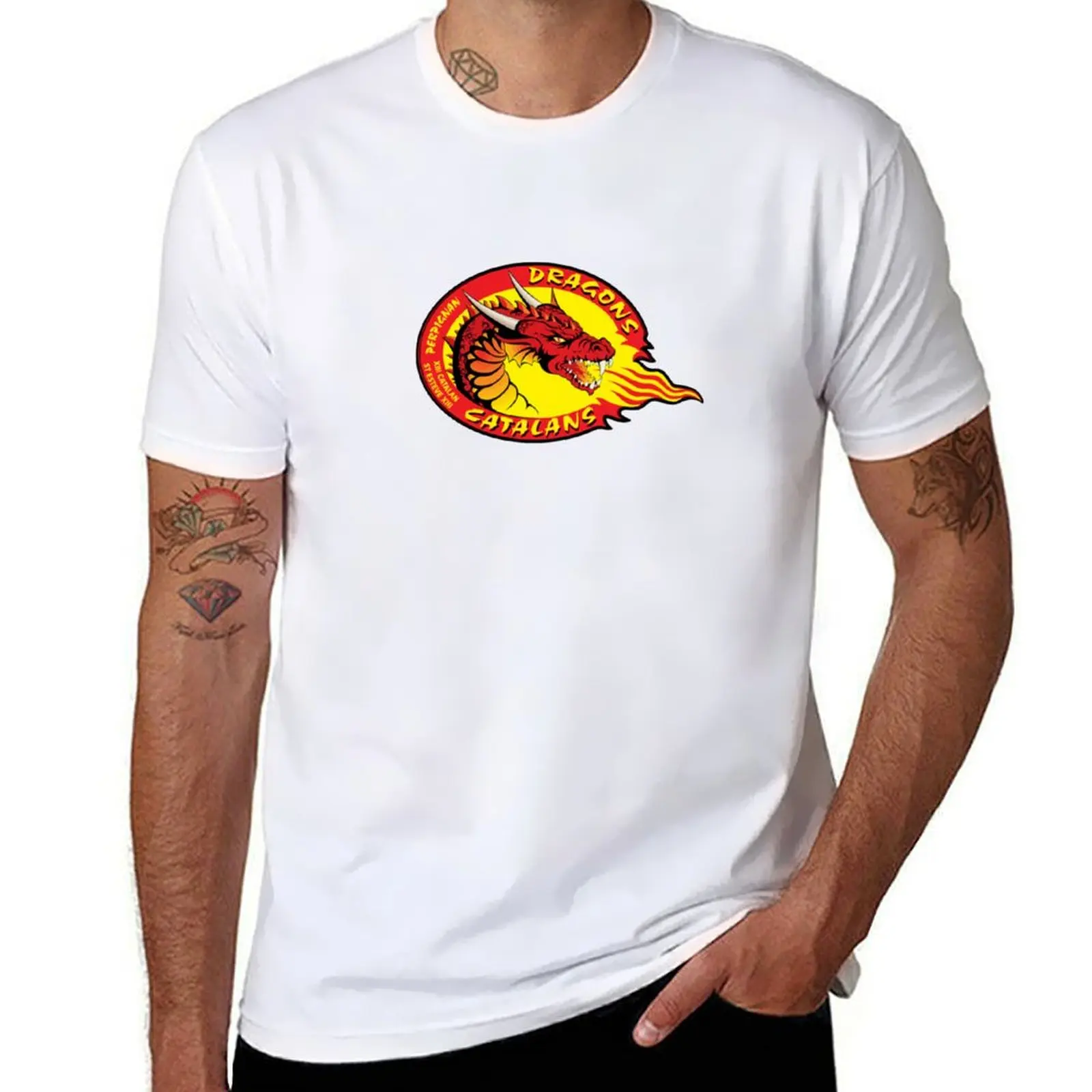 

Dragons-catalans T-Shirt T-Shirt t shirts with prints t shirt for man men t shirt cotton 100% T-Shirt