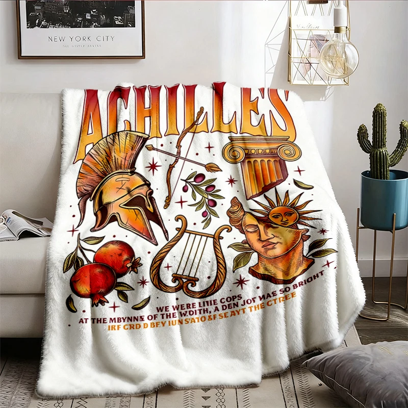 The Song of Achilles Flannel Blanket, LGBT Pride Month Bookish Flannel Throw, Achilles and Patroclus Gift