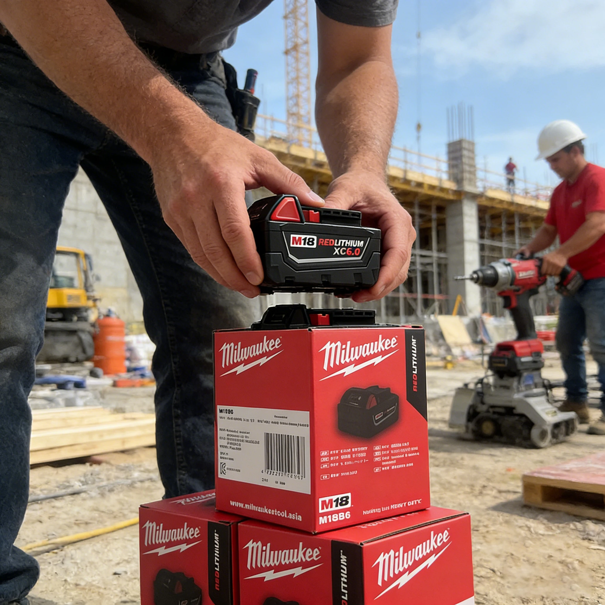 

Batterie haute performance Milwaukee M18 6.0Ah 18V au lithium-ion rechargeable pour outils électriques sans fil Milwaukee M18,