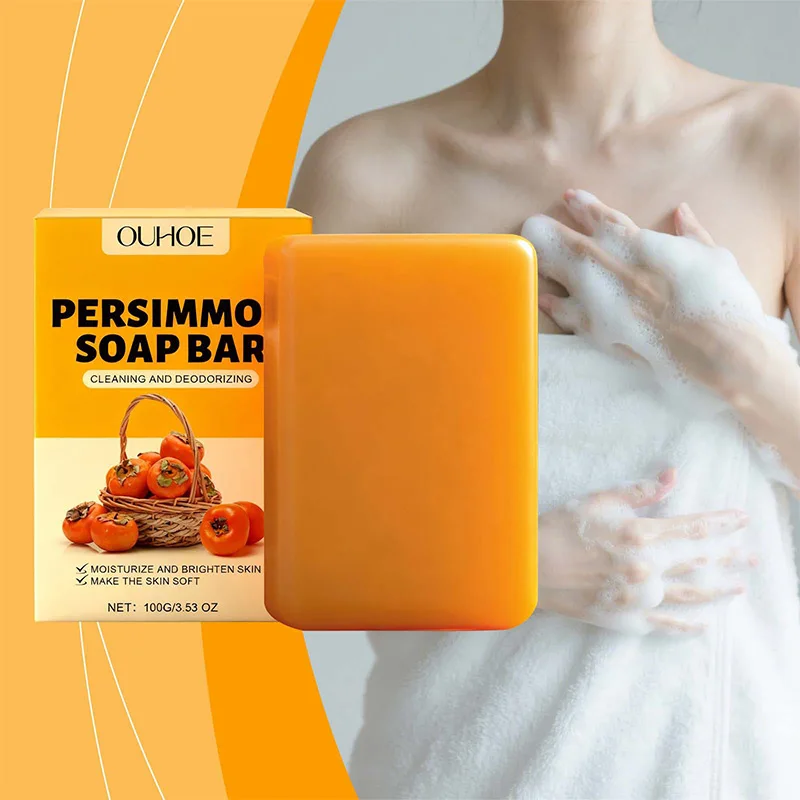 Persimmon Fresh Bath Soap Honey Nourish Moisturizes Skin Clean Skin Beauty Soap Maintains Skin Water Oil Balance Glycerin Soap