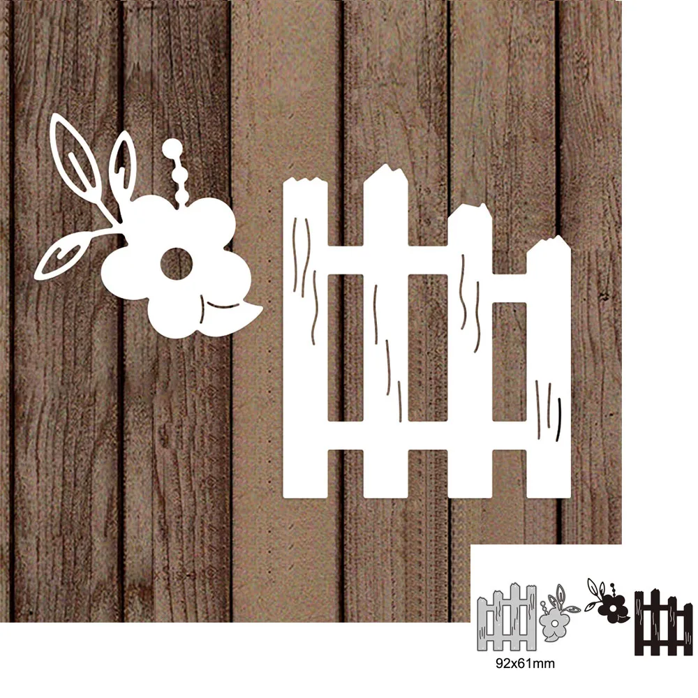 

Flower Leaf and Fence Metal Cutting Dies For DIY Scrapbook Cutting Die Paper Cards Embossed Decorative Craft Die Cut 2023 New