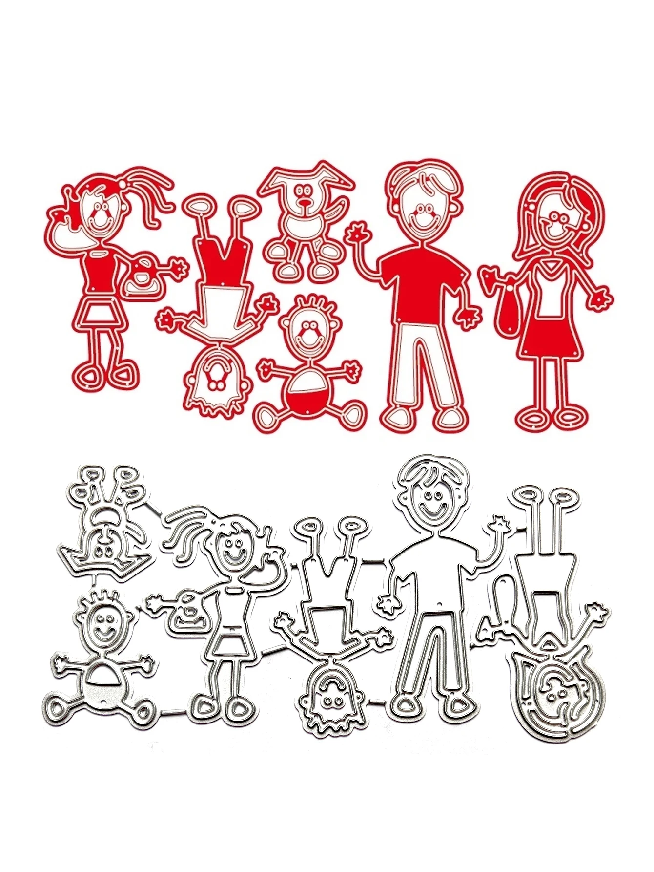 Family Metal Cutting Dies Stencils For DIY Scrapbooking Album Stamp Paper Card Embossing Decor Craft Knife Mould