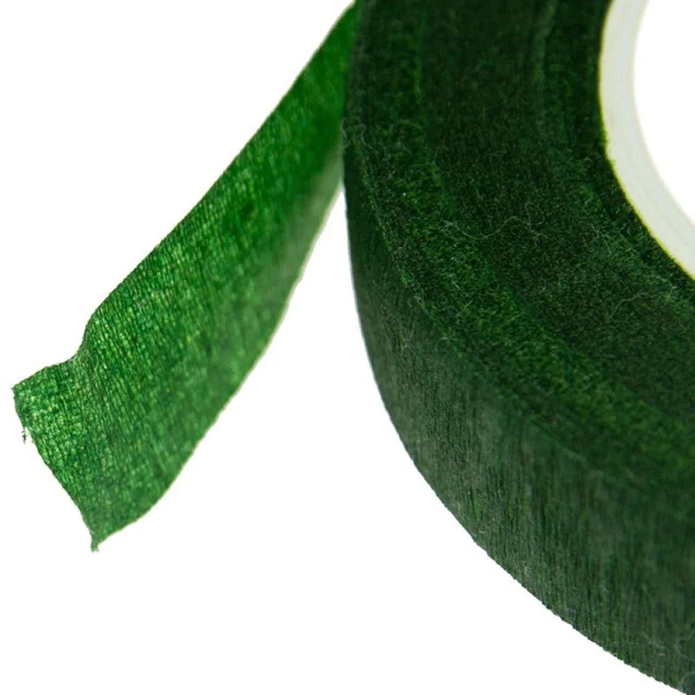 Wide Dark Green Floral Tapes Adhesive Packing Tape for Bouquet Stem Wrap Florist Tape Floral Tape Green