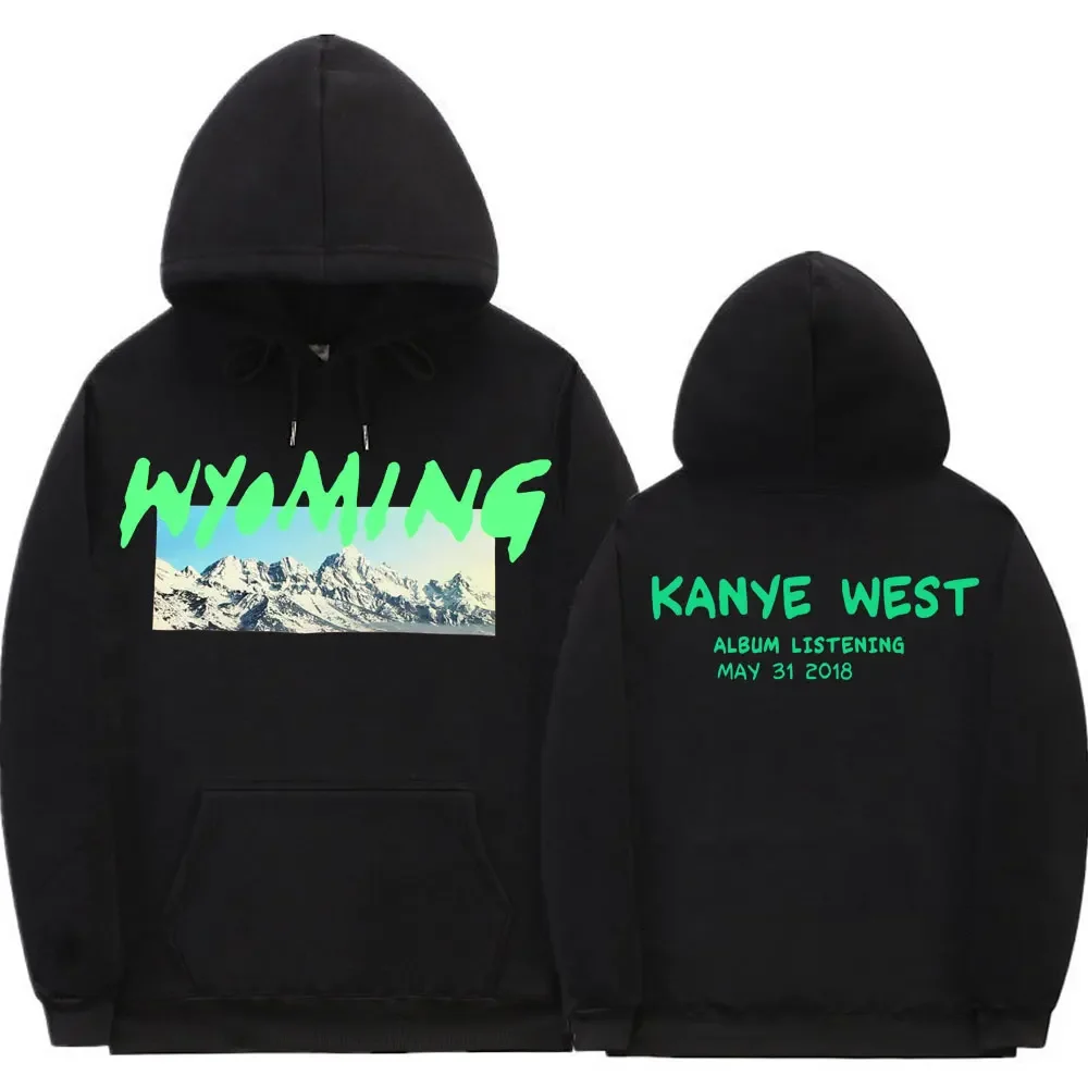 

Kanye West Ye Wyoming Hoodie Mens Fashion Street Harajuku Rap Style Sweatshirt Tops Men Women Vintage Hip Hop Hooded Pullover