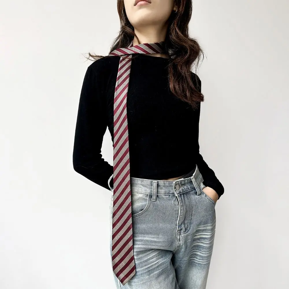 Kleidungsdekoration Koreanische Gestreifte Krawatte Gestreifter Druck JK Uniform Krawatte College-Stil Harajuku-Stil Gürtel-Accessoires Alltag – Detail 11