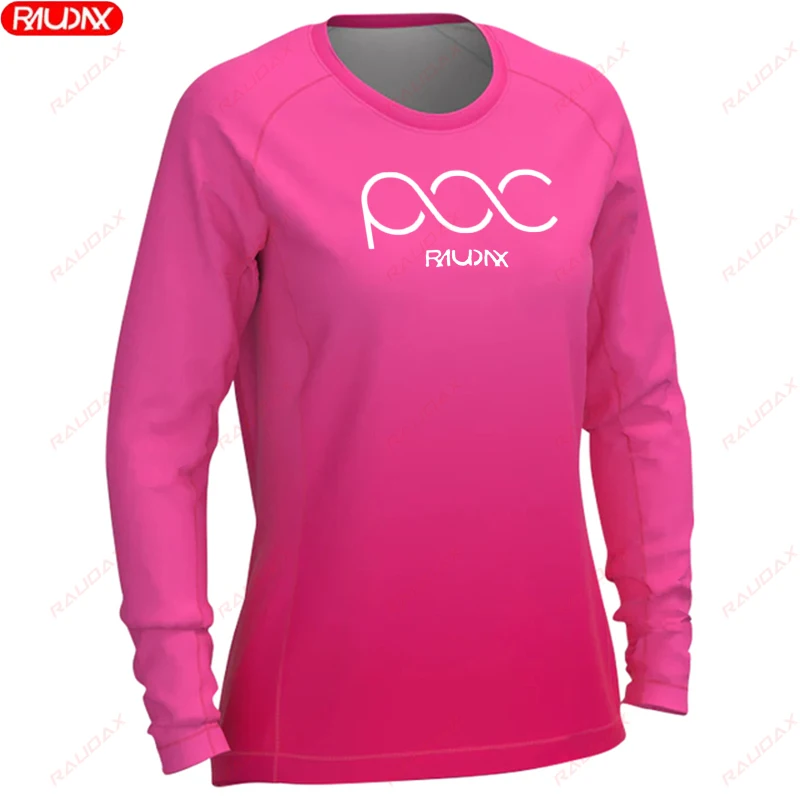 RAUDAX POC New Autumn Women\'s Cycling Shirt Breathable Cycling Long Sleeve MTB Bicycle Downhill Jersey Spring Cycling Sweatshirt