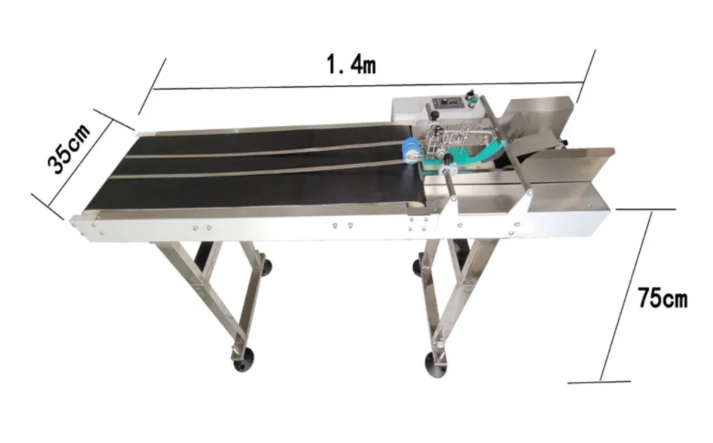 Automatic Manufacture Date Expiry Date Inkjet Date Coding Machine with Bag Paper Paging Conveyor