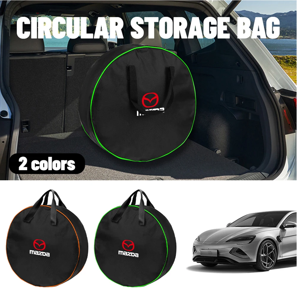 

Сумка для хранения зарядного кабеля с логотипом автомобиля, электрическая водонепроницаемая сумка для хранения для Mazda 2 3 5 6 Axela Speed Atenza CX-7 CX-8 CX-9 MS