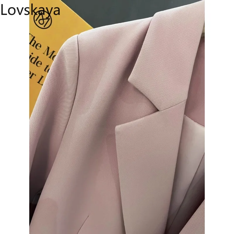 Fashionable top stylish casual age reducing jacket college style small suit autumn new pink suit women