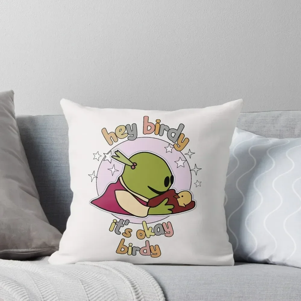 

Hey Birdy It's Okay Birdy Nanalan Mona Funny Meme Throw Pillow Cushions Cover pillow