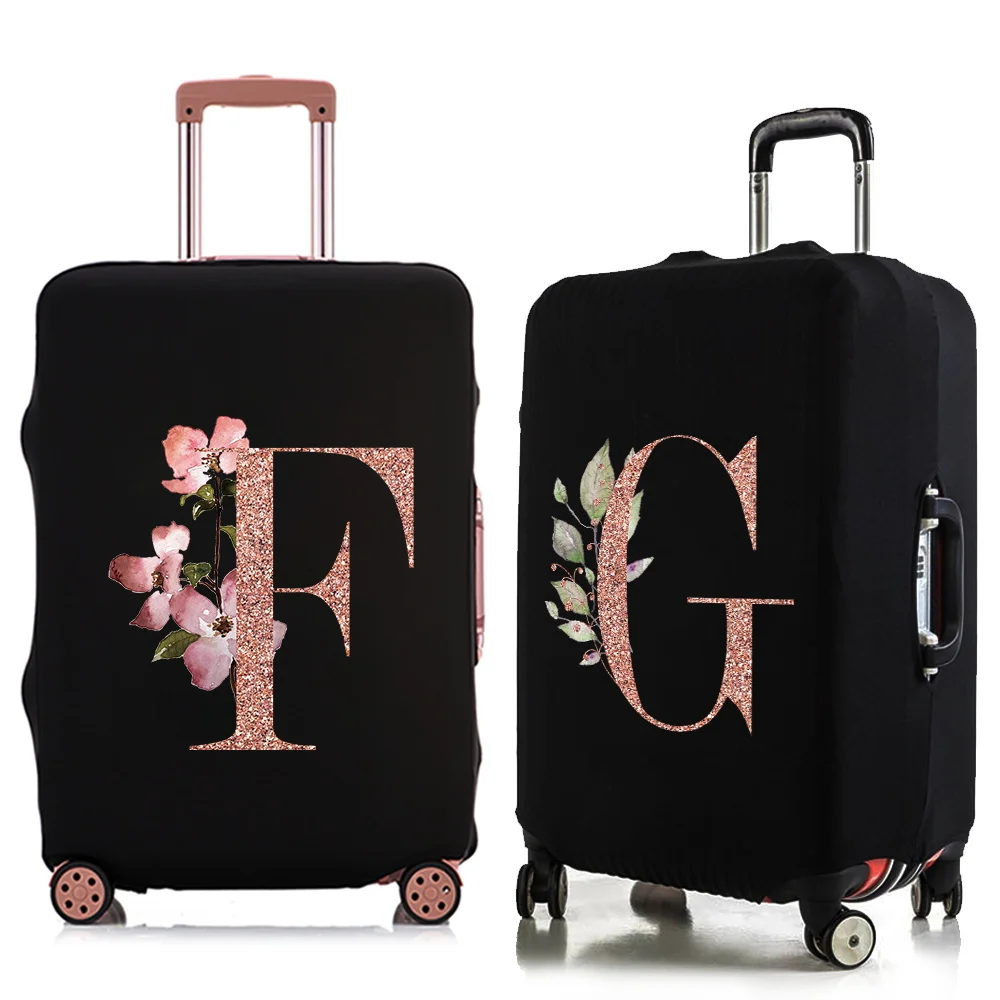 

Luggage Cover Travel Suitcase Thicker Elastic Dust Cover Luggage Protective Case for 18-28 Inch Rose Letter Travel Accessories