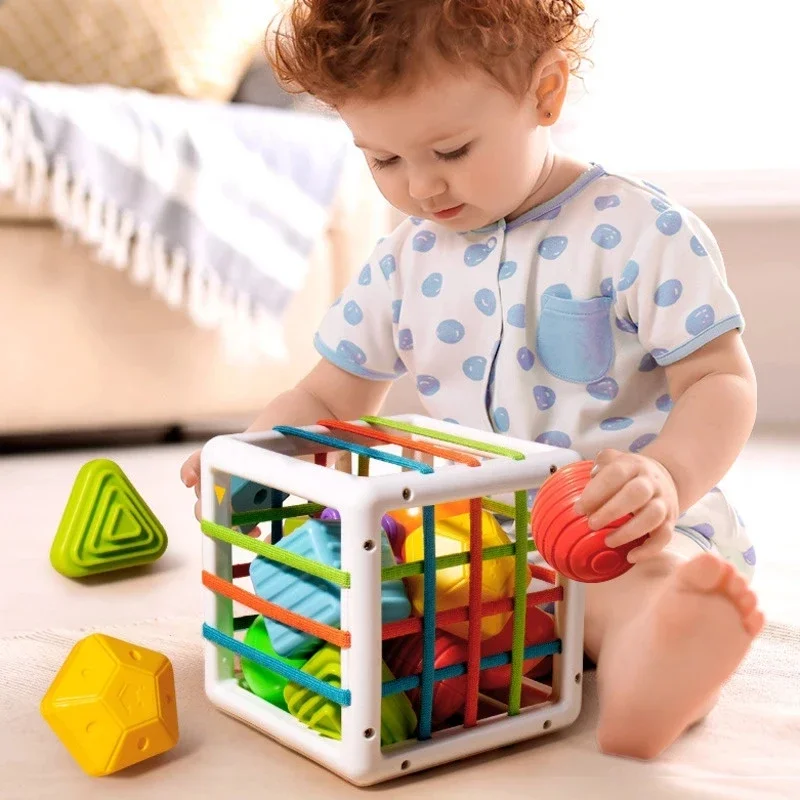 Stacking toys Motor Skills Training  Educational Fun Baby Shape Sorter Cube Toy For Kids