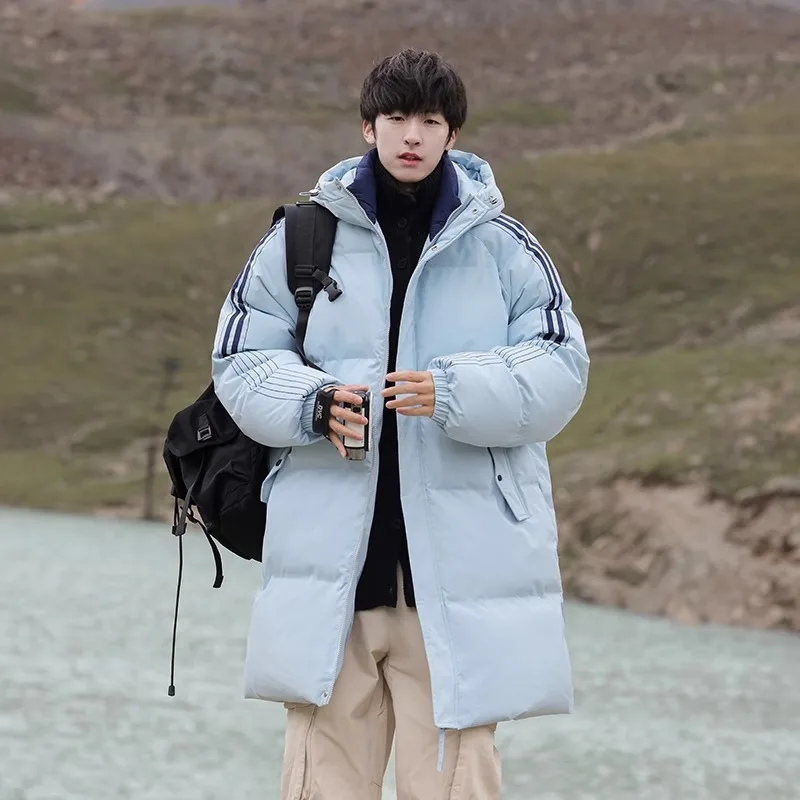 

Outcoat Mid-length Down Cotton-padded Jacket for Men New Winter Hooded Cotton-padded Jacket Thickened Warm Outdoor Workwear