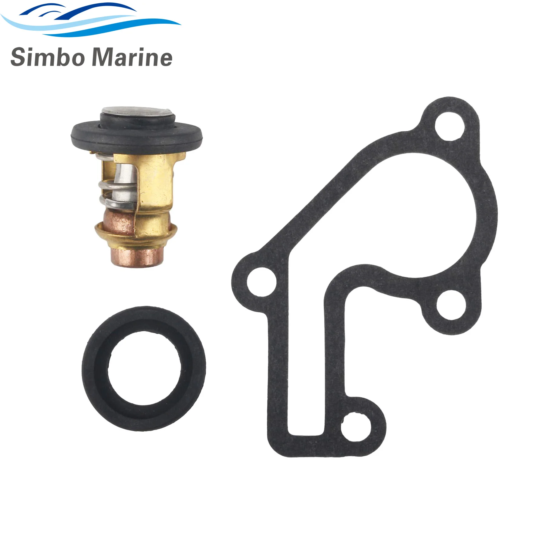 6E5-12411-20 50℃ 122℉ Thermostat with Gasket 682-12414-A1 for Yamaha 3 6 8 9.9 15 HP V6 Outboard Engines 6E5-12411 688-12411 image 2