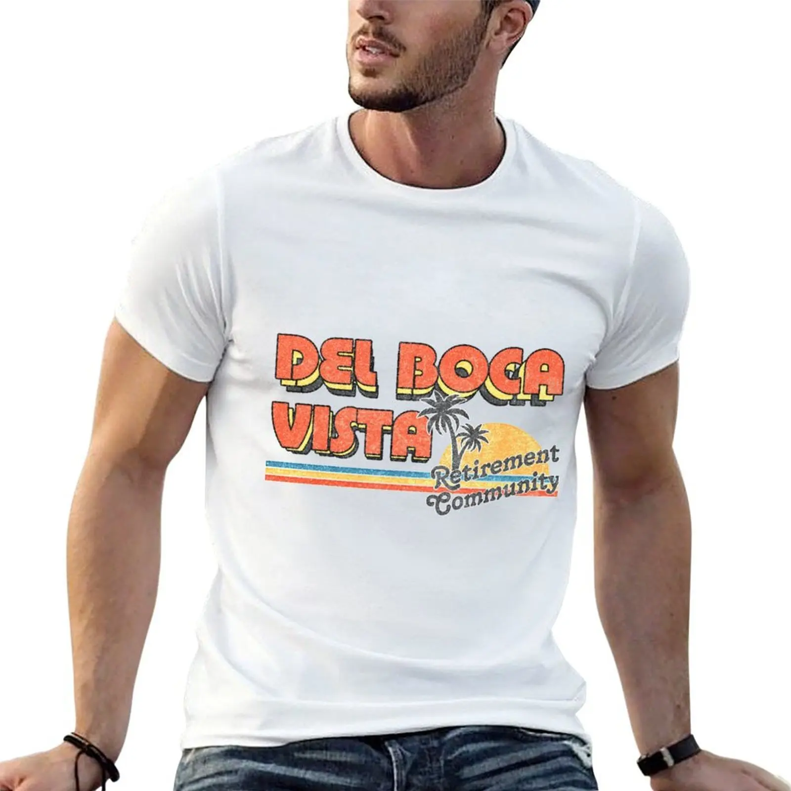 Del Boca Vista/Faded Style 90s Design T-Shirt t shirts for man cotton essential t shirt funny t shirts man T-shirt
