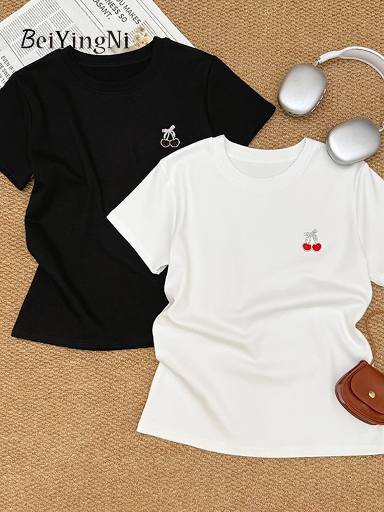 Korean Street Fashion Female - Beiyingni, camiseta informal holgada para mujer,
