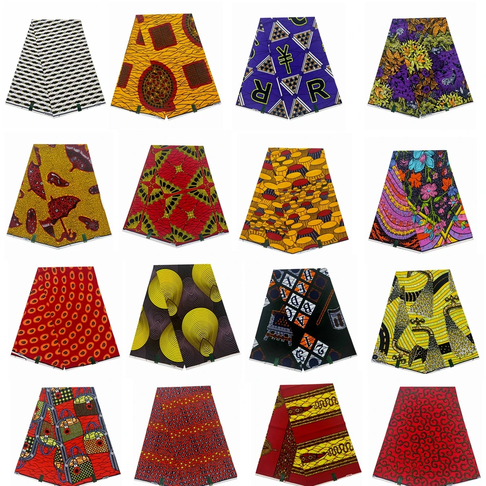 Veritable Super V Real Wax Guaranteed Wax Prints Real Dutch Hollandais Loincloth African Dress 100% Cotton Fabric 6 Yards Batik