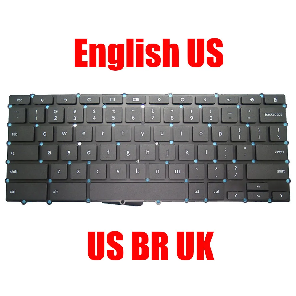 

English US / Brazilian BR / United Kingdom UK Laptop Replacement Keyboard For Quanta NL6 NL6D NL6L Black Without Frame New