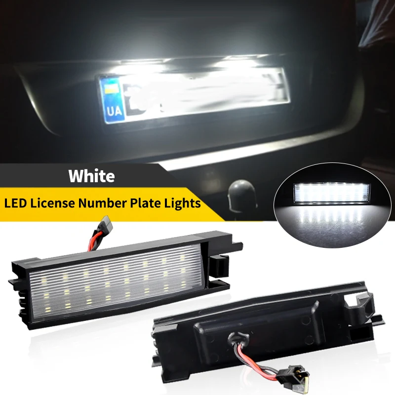 2PCS For Toyota Vitz Echo Yaris MK1 Camry Solara Vanguard Rav4 MK3 XA30 IQ/Scion White 12V LED License Number Plate Lights Lamp