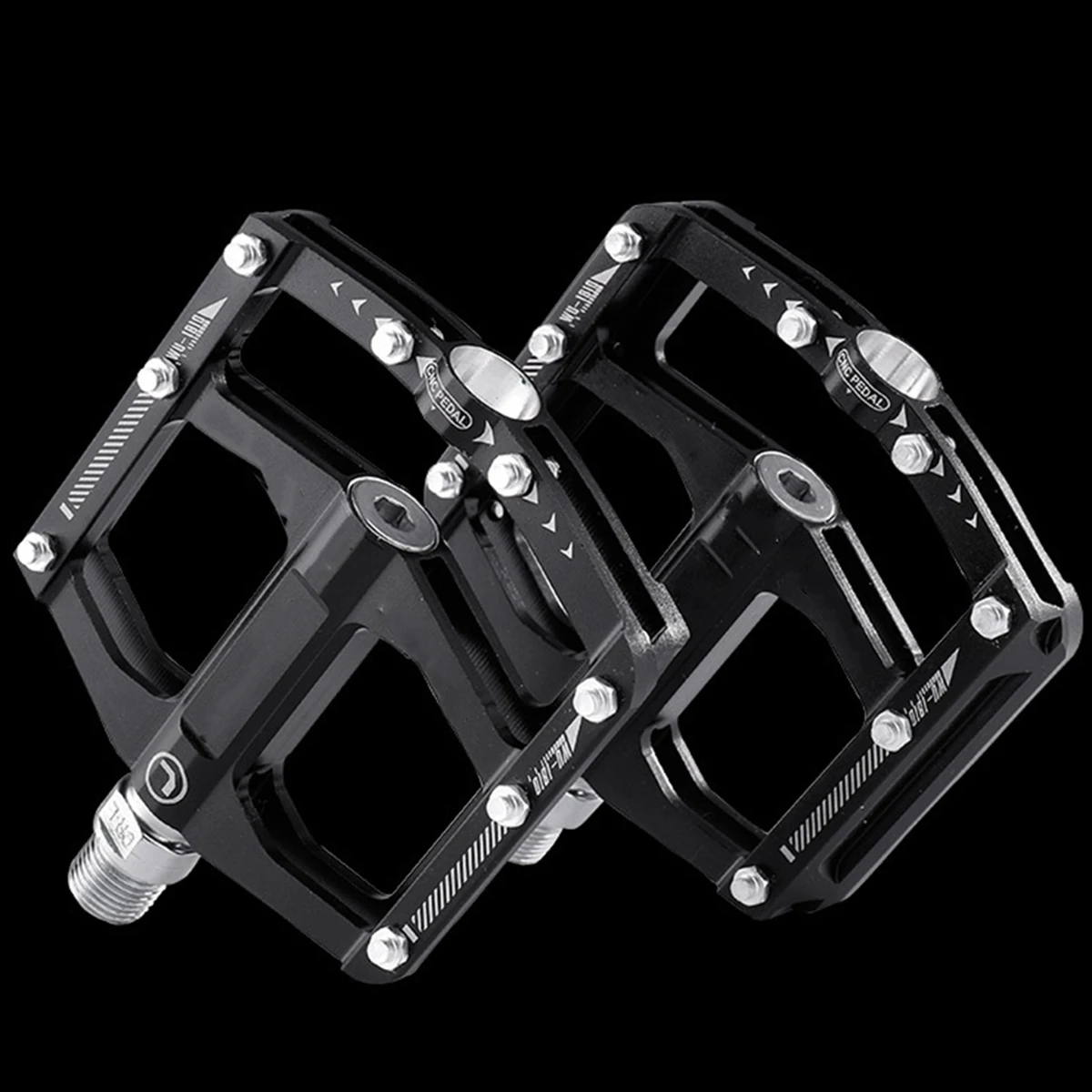 

1 Pair Aluminum Alloy Pedals Non-Slip Mountain Bike Platform Flat Pedals Waterproof Dustproof Sealed Bearing For Folding Dirt