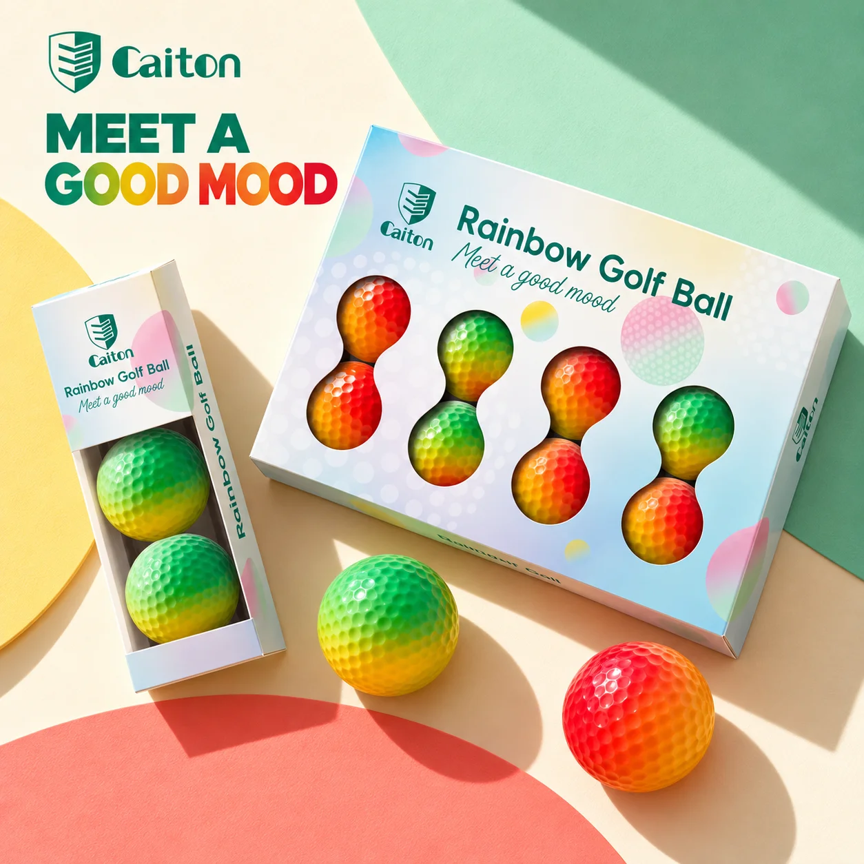 Caiton Pro Golf Balls12/3PCS (Opt) Colored Golf Balls,Soft Golf Balls,2layer Golf Balls-Men's Golf Accessories,Perfect Golf Gift