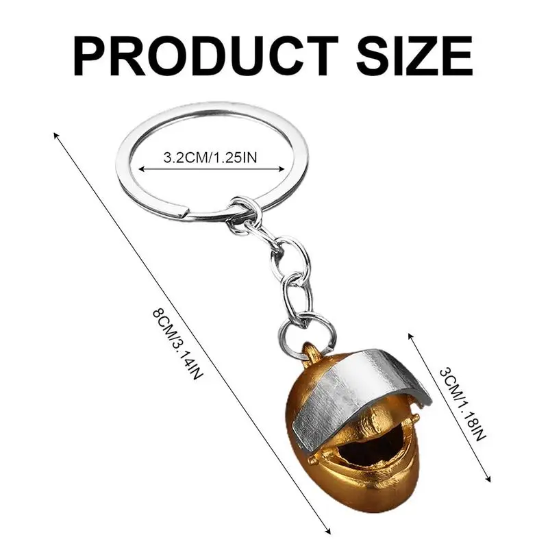 Mini porte-clés de casque de moto, porte-clés de voiture, pendentif de sac portable, décoration automatique