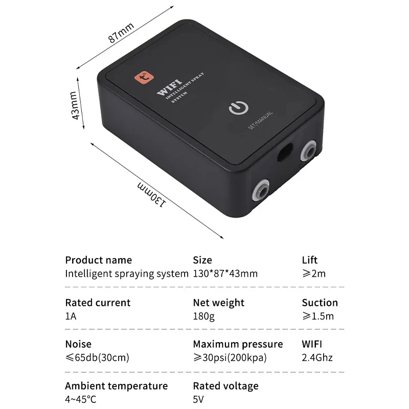 WiFi automatyczny System mgły deszczowej System nawadniania natryskowego inteligentny gad mgły terrarium nawilżacz Timer