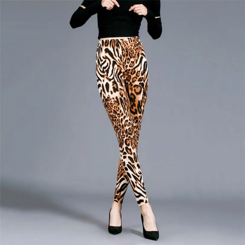 Leggings stampati leopardati pantaloni Sexy Push Up pantaloni da Jogging abbigliamento sportivo Leggins a vita alta abbigliamento sportivo Fitness abbigliamento da palestra