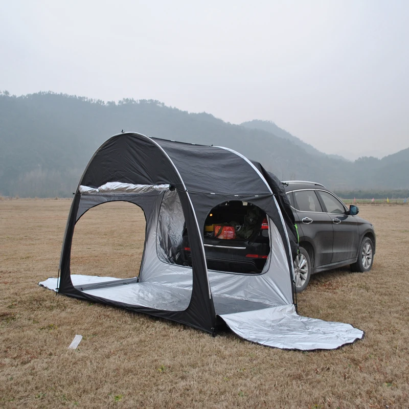 

Black SUV Car Rear Extension Tent Bicycle Storage Outdoor Camping Multipurpose Large Space Oxford Silver Coated Waterproof Tour