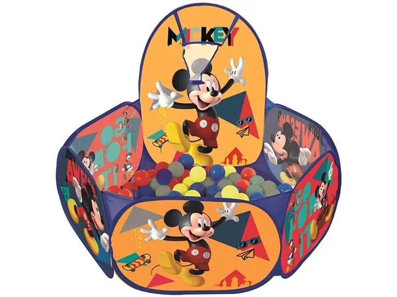 piscina-de-pelotas-mickey-disney-con-cesta