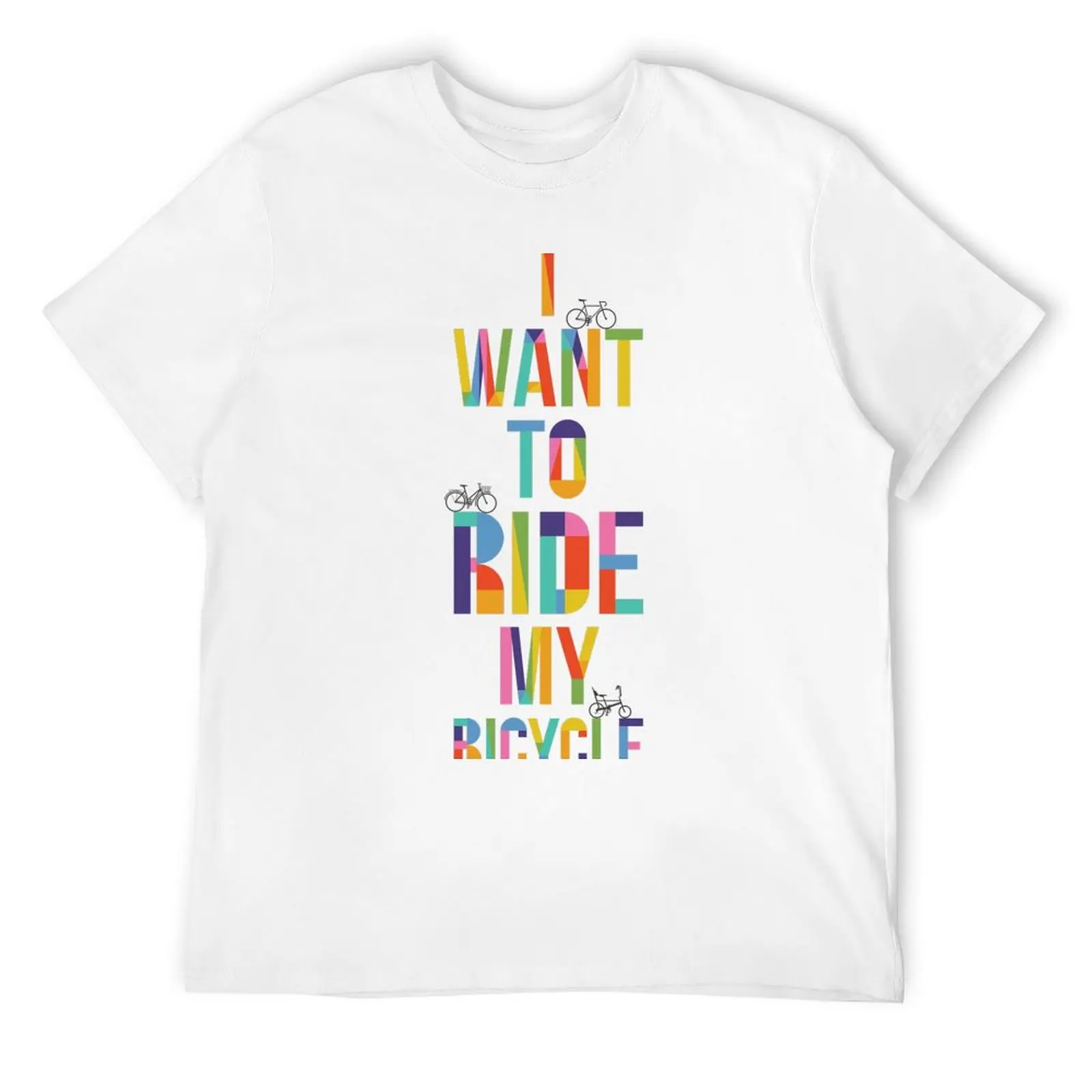 I want to ride my bicycle T-Shirt shirts graphic anime stuff black t shirts for men