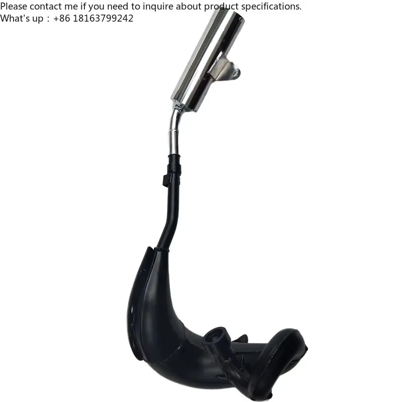 New Modified Stainless Steel Exhaust Pipe AX100 2-Stroke Off-Road Motorcycle Mufflers Expansion Pack Harmonic Resonator Black