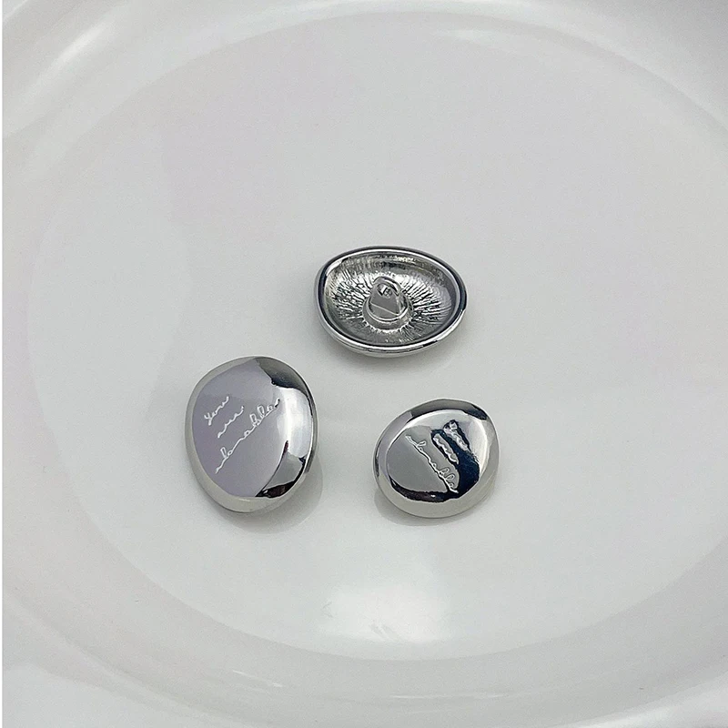 18/23MM Metal High Quality Fashion Buttons Of Clothing Wholesale 6Pcs Gold Silver Color Decor Shank Button Sewing Accessories