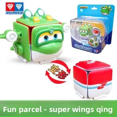 Super asas caixa de pacote divertido jett robô deslizante onekey função deformação crianças iluminação interativa brinquedo aprendizagem robô