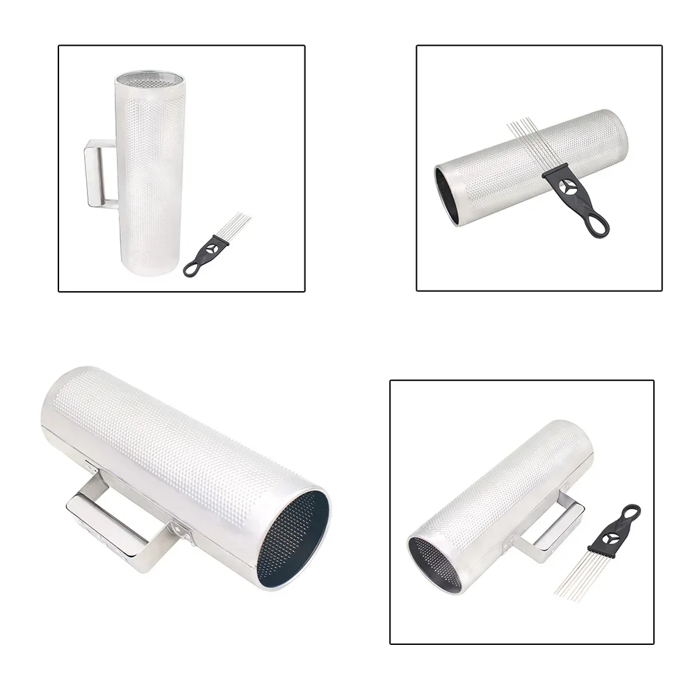 Guiro Scraper Stainless Steel Latin with Scraper Percussion Instrument for Musical Teaching Enlightenment Educational Accessory
