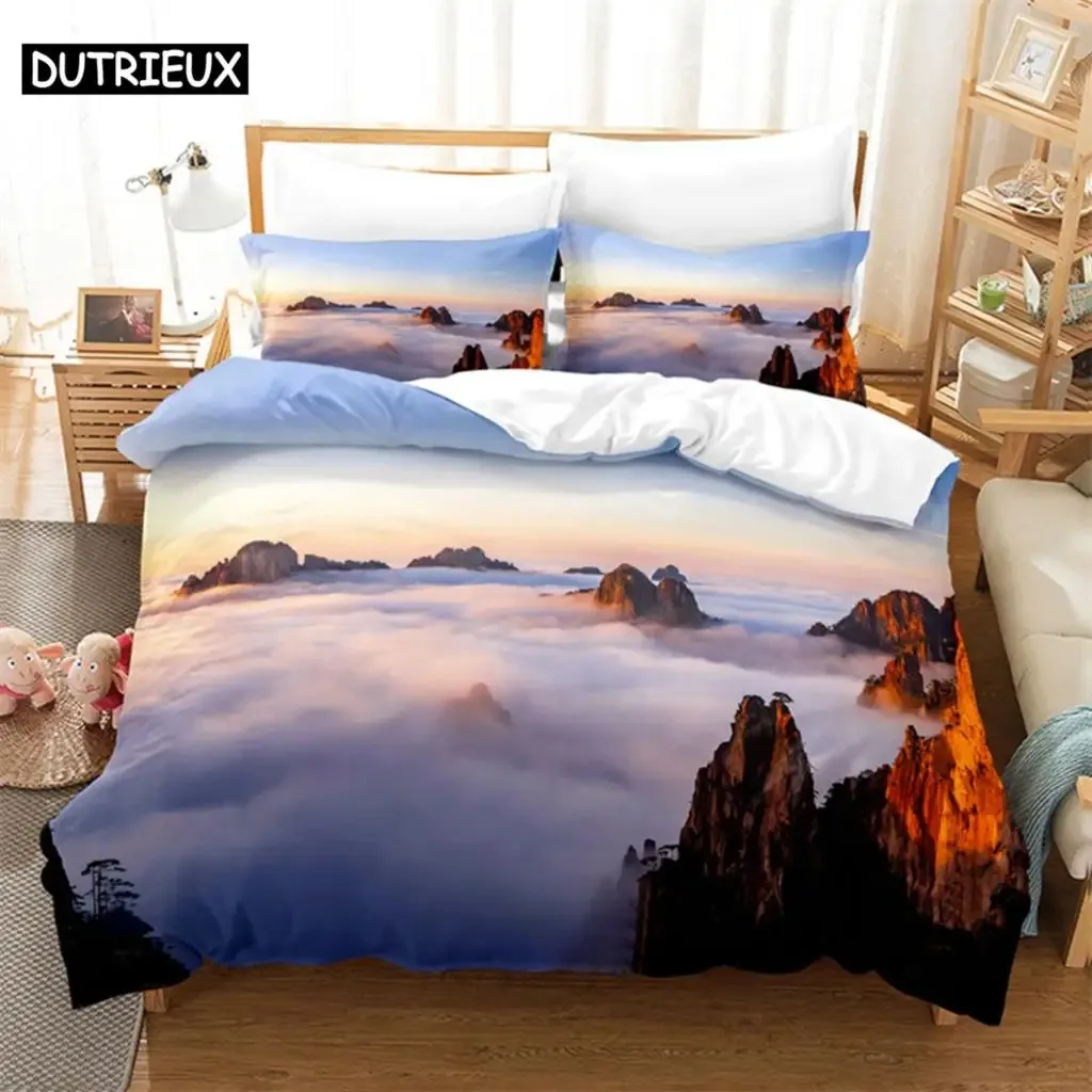 

Natural Scenery Queen Bedding Set Duvet Cover Set Bedding Digital Printing Bed Linen King Size Duvet Cover