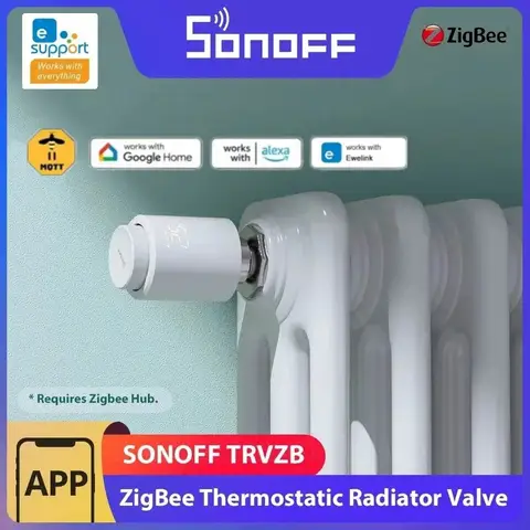 SONOFF TRVZB Zigbee Thermostatic Radiator Valve Smart Home Heating Froest Protection Remote Group Control via eWeLink Alexa