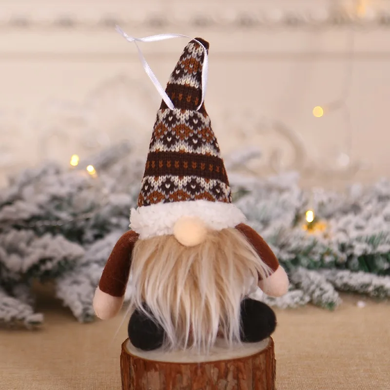 Christmas Gnome Plush Knitted Faceless Doll Christmas Elf Decoration New Year Xmas Decor for Home Natal Navidad 2023 Gifts