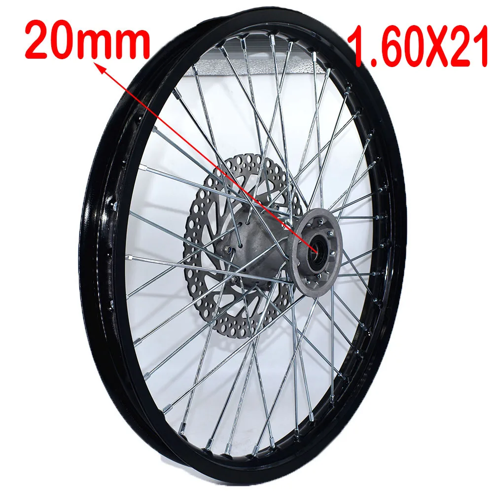 Motorcycle 1.60x21 inch Front Rims Aluminum Alloy Wheel Rims with Disc Brake For CRF250R/X CRF450R/X Motorcycle Bike