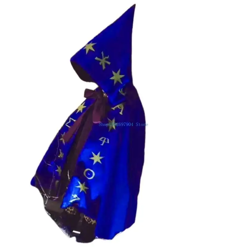 N7YF Kinder Kapuzenumhang Halloween Hexenumhang für Jungen Mädchen Halloween Hexenkostüme