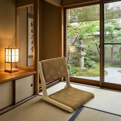 Foldable Meditation Floor Chair with Back Support Portable Japanese Style Tatami Furniture Legless Zaisu Chair for Bay Window