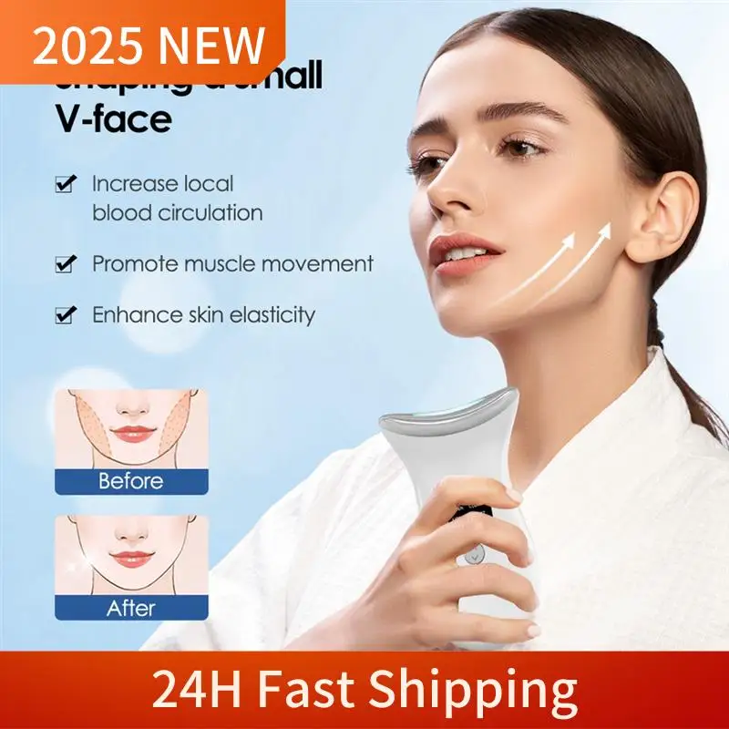 EMS IPL Collo Sollevamento E Stringere Massaggiatore Elettrico Microcorrente Rimozione Rughe 7 Colori LED Photon Dispositivo di Bellezza Del Viso