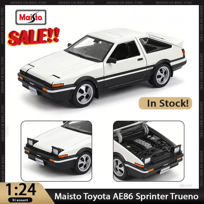 

Новинка в наличии Maisto 1:24 Toyota Ae86 Sprinter Trueno Car из сплава, миниатюрные литые под давлением украшения Toyota, игрушки на заказ, подарок для детей