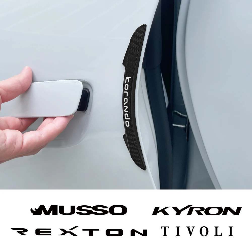 Car Door Scratch Protector Stickers Anti-Collision Strip Auto Accessories For Ssangyong Korando Kyron Musso Rexton Tivoli Actyon