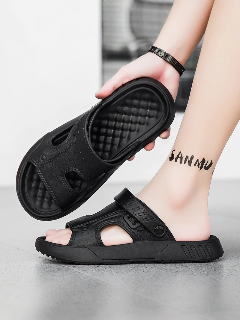 

Men's Summer Sandals 2026 New Style Beach Shoes Outdoor Anti-slip Soft Bottom Driving Wear-resistant Two-use Male Slippers