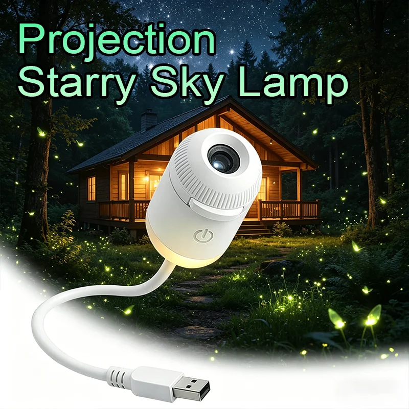 Mini Galaxy Star Projector Two In One Night Light Home Backg