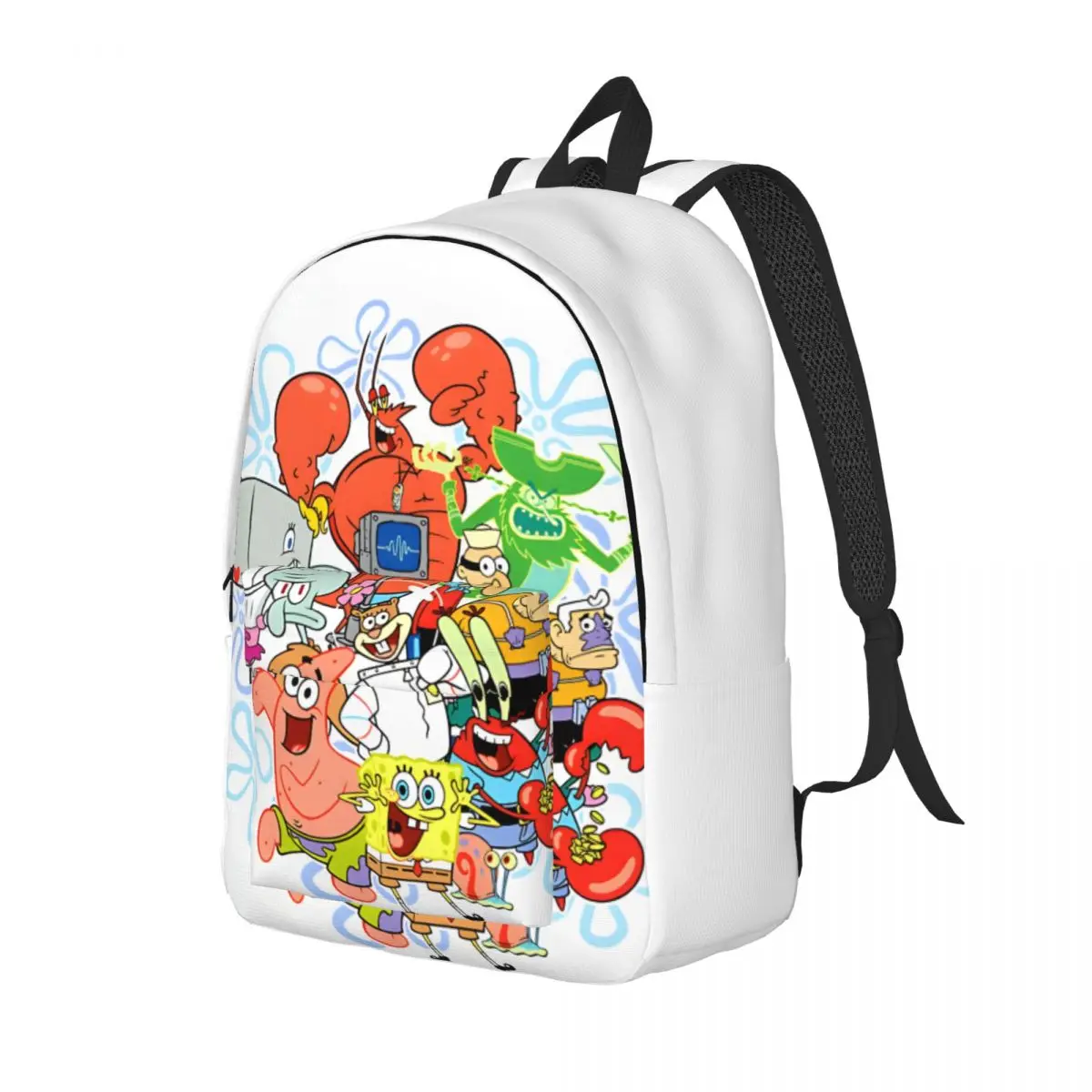 For School Squarepants Group Shot Gangs All Here Retro Washable High Street SpongeBob Book Pack Teenager Daypack Birthday Gift