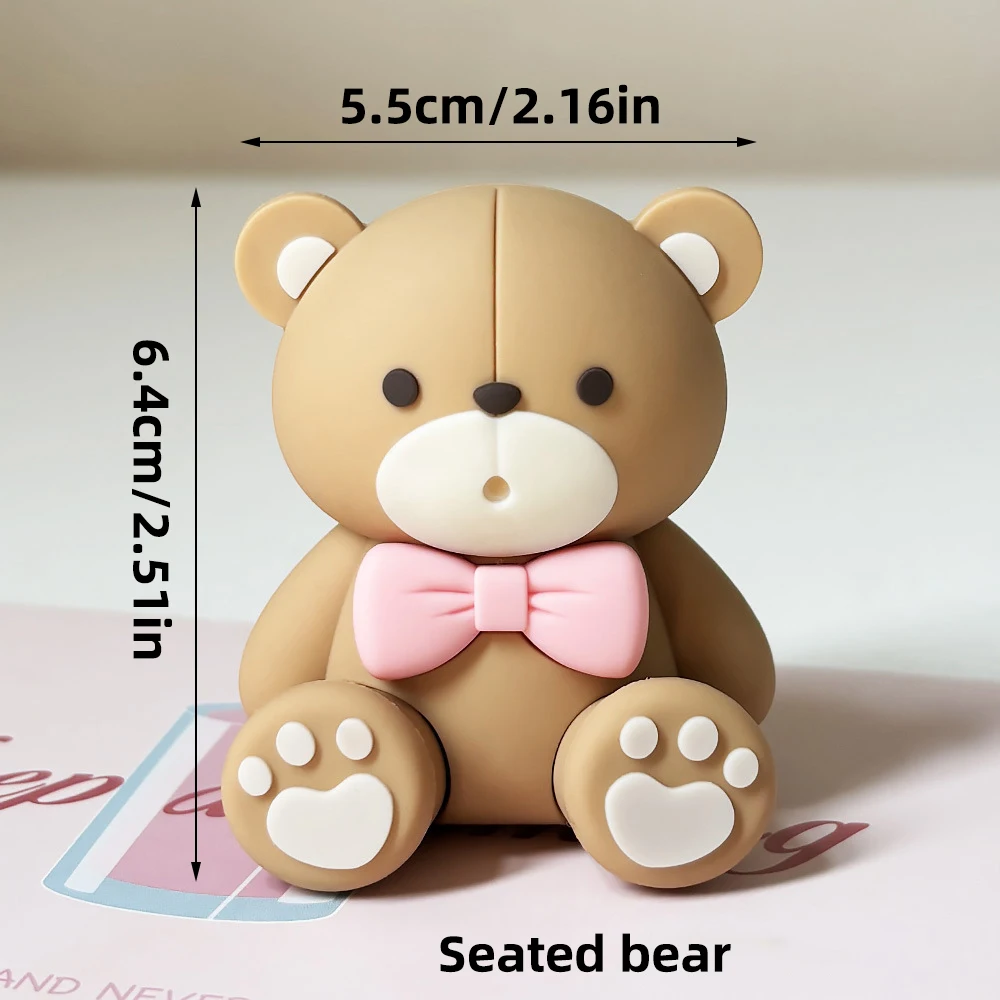 Bear Cake Toppers Boy Girl Baby Shower Party Decorations Mini Bear Letter Happy Birthday Cupcake Toppers Gender Revealed Gifts